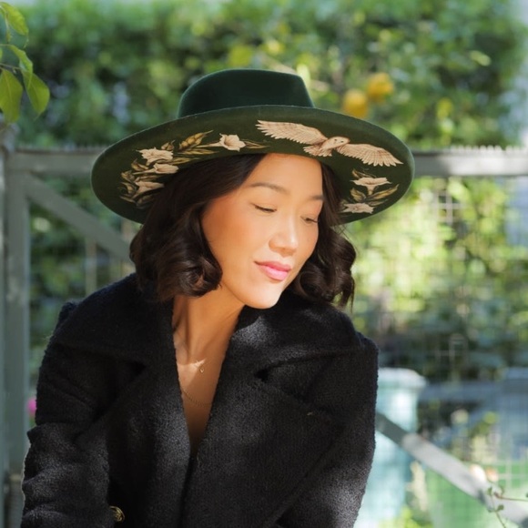 Wolf & Badger Accessories - NIB - Wild As Heck Green Floral Hat